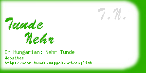 tunde nehr business card