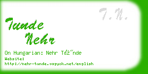 tunde nehr business card